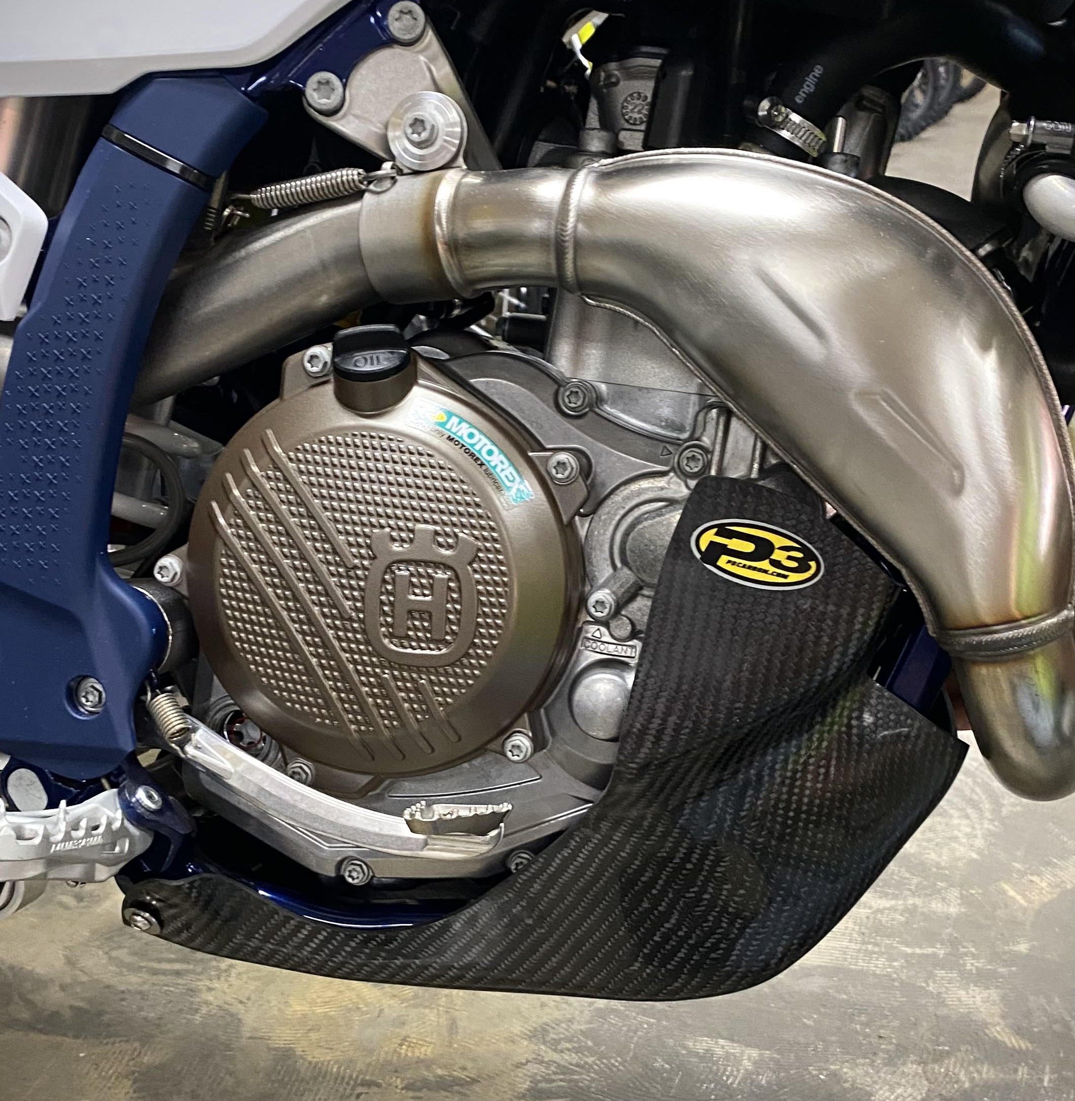 P3 Carbon Hybrid Skid Plate With Linkage Guard | KTM SX-F/XC