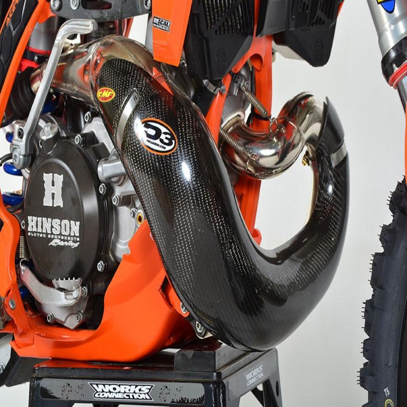 P3 Carbon Pipe Guard STOCK: KTM/HQV Multiple 250/300 Models | 2017-2019 (See Fitment Chart)