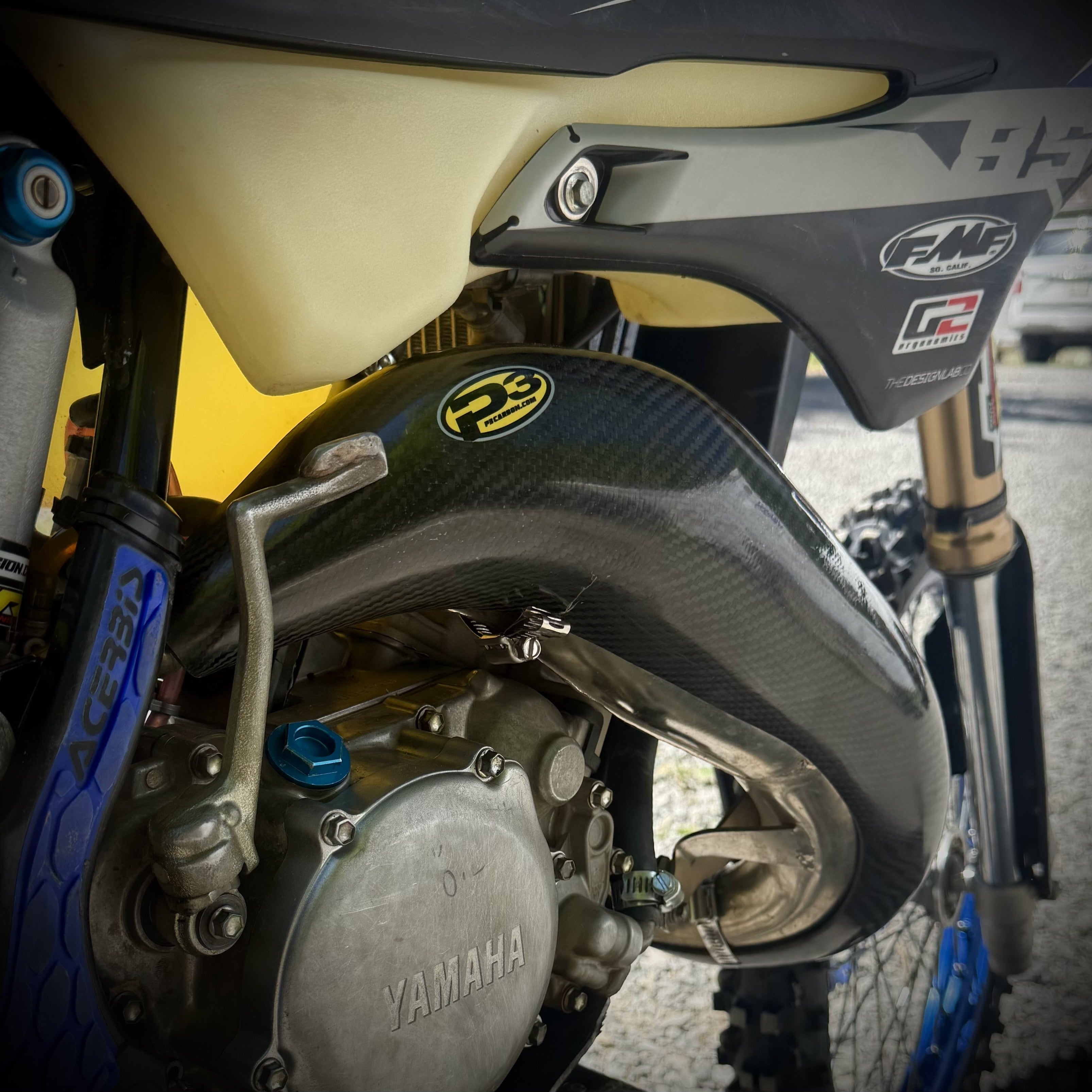 P3 Carbon FMF Pipe Guard Yamaha YZ85 | 2019 - 2027