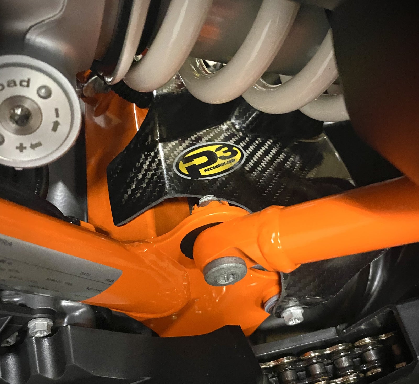 P3 Carbon Shock Heat Shield | KTM 790 & 890 (All Models) 2024