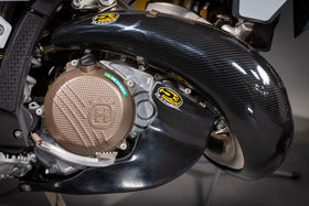 P3 Carbon Fiber Skid Plate KTM 250/300 | HUSQ 250/300 2023 - 2024 | GasGas 250/300 2024 (See Fitment Chart) NO Integrated Linkage Guard (See Product 301083 for Linkage Guard)