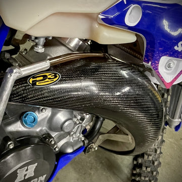 P3 Carbon FMF Pipe Guard Yamaha YZ125 2022 - 2026 | YZ125X 2023 - 2026