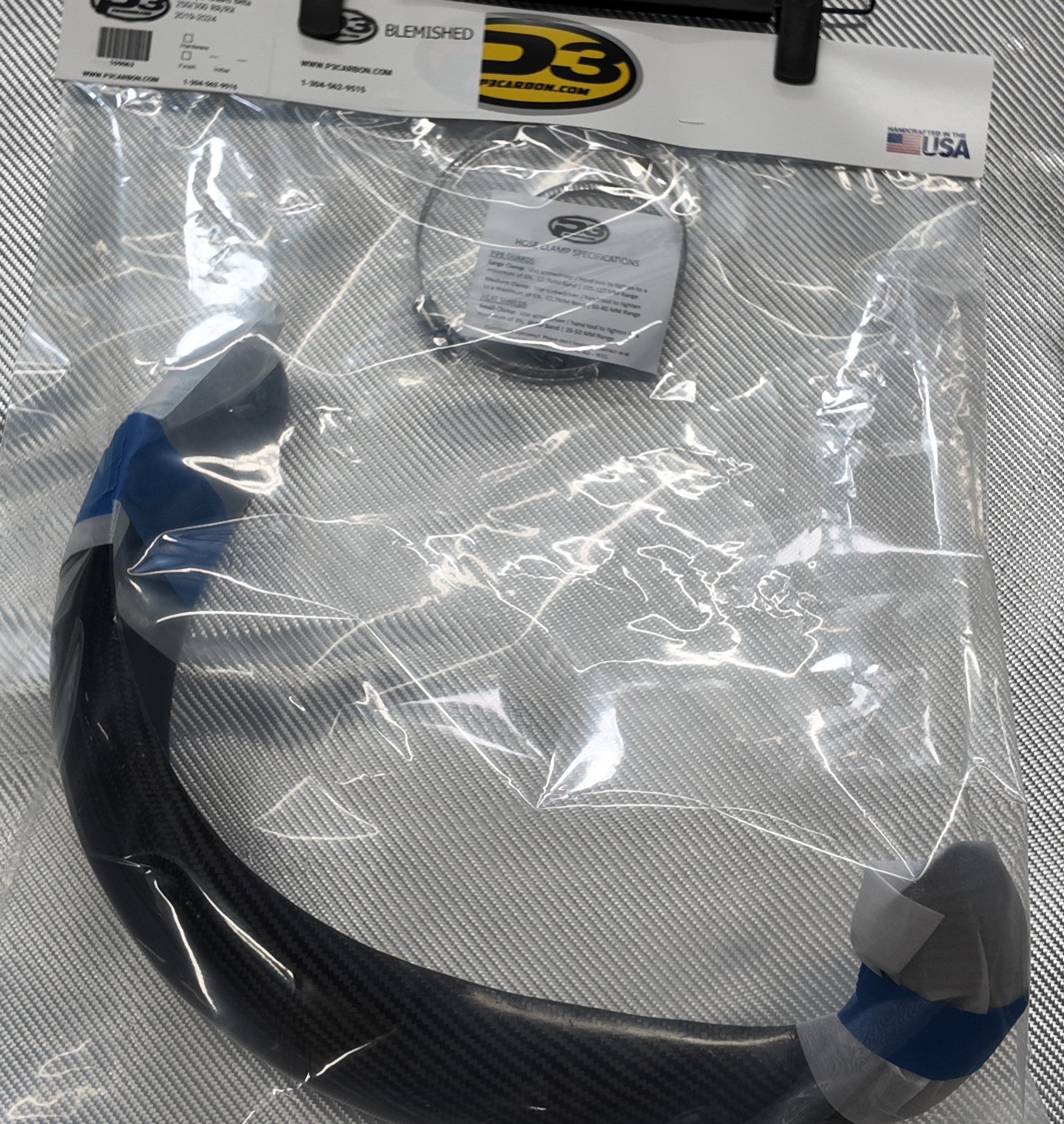 BLEMISHED GRADE B - P3 Carbon Pipe Guard Beta 250/300 RR/RX/X-PRO Endu