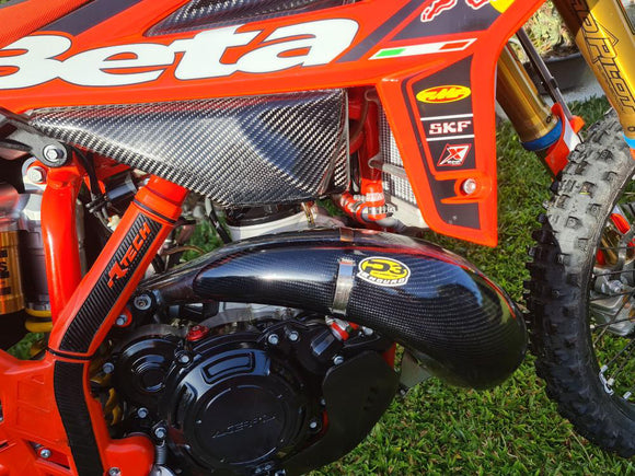 P3 Carbon Pipe MAXCoverage Pipe Guard Beta FMF RR/RX/RACE/X-PRO 250/300 Enduro & Racing | 2020 - 2026