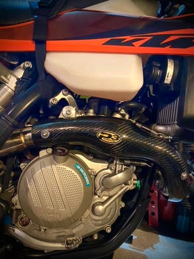 P3 Carbon FMF MegaBomb Heat Shield MAXCoverage: Husqvarna FE 450/501(S) 2020-2023 | KTM 450/500 EXC-F/XCF-W 2020-2023