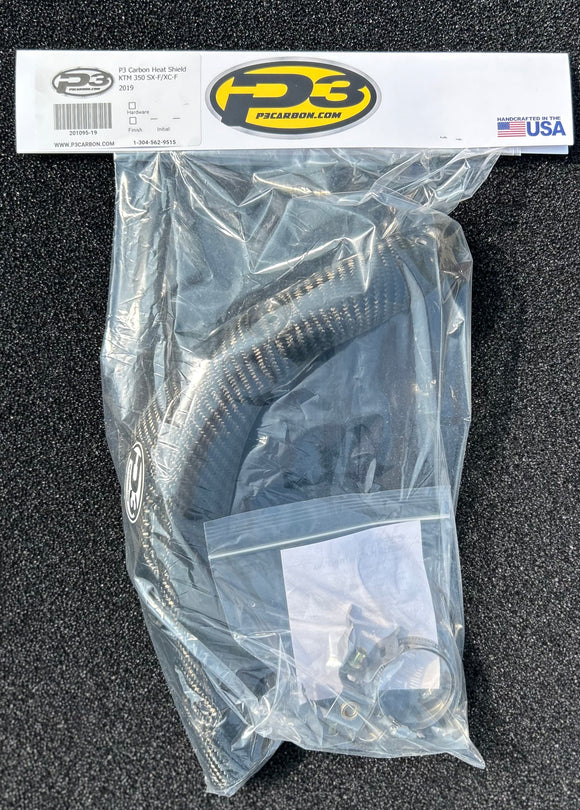 BLEMISHED GRADE B - P3 Carbon Heat Shield KTM 350 XC-F 2019-2022 | 350 SX-F 2019-2022