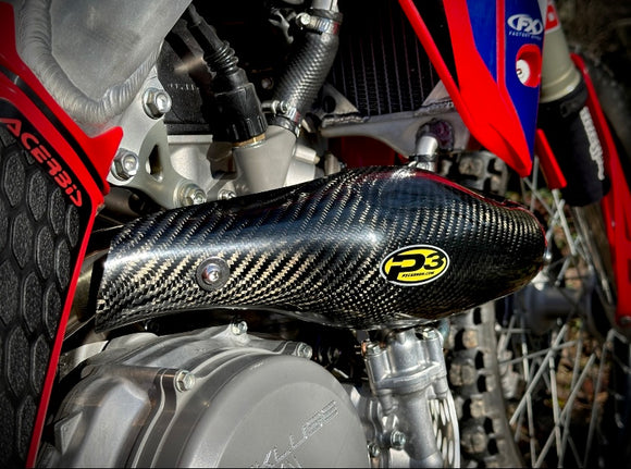 P3 Carbon Heat Shield FMF Megabomb: Honda MAXCoverage CRF450L/RL/450X | 2019 - 2026 (See Notes)