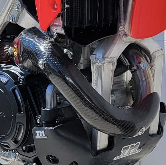 P3 Carbon Heat Shield: Honda MAXCoverage FMF MegaBomb CRF450R & 450RX 2021 - 2026 (See Fitment Chart)