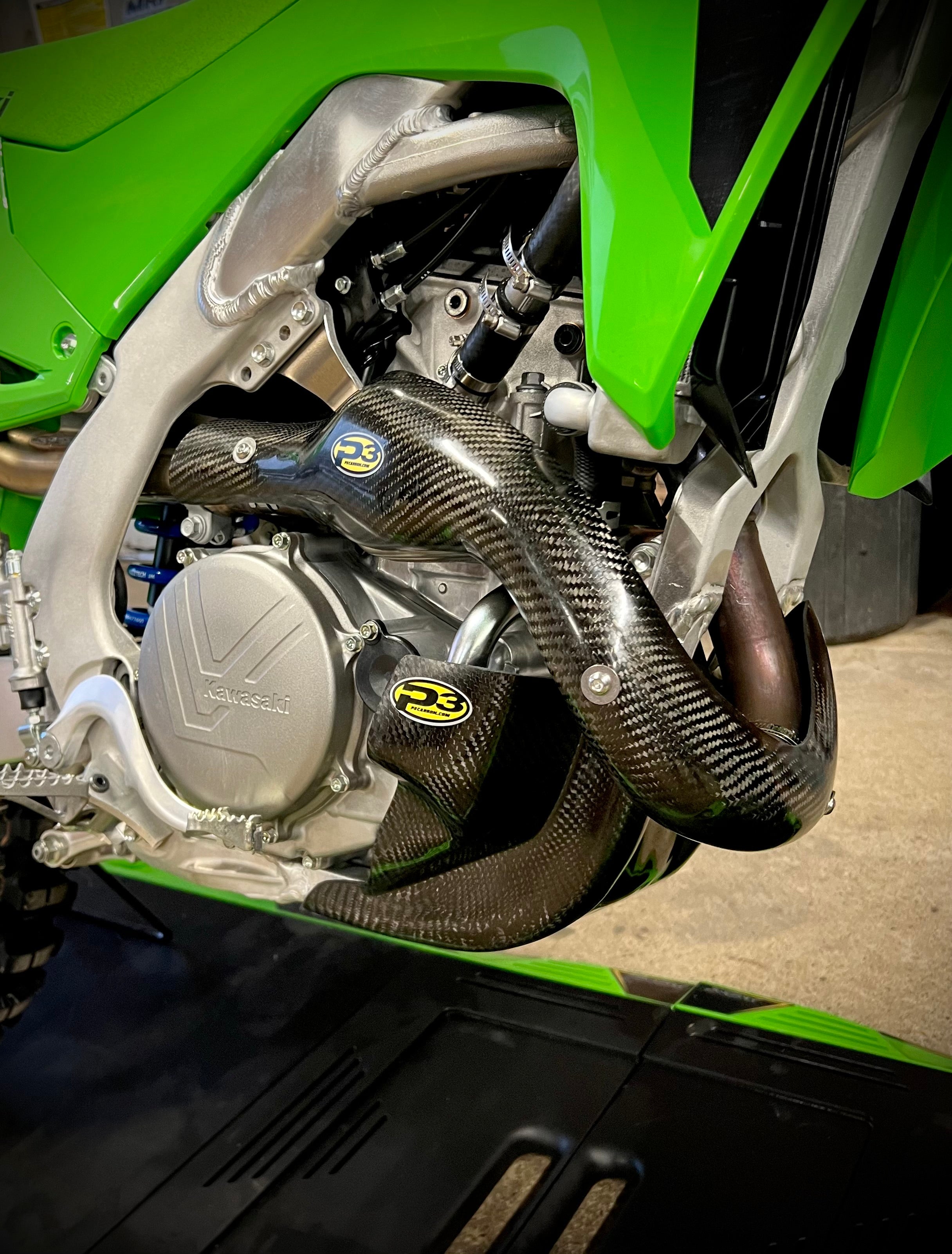 P3 Carbon Skid Plate KX450/X/SR 2024 - 2026 With NO Integrated Linkage