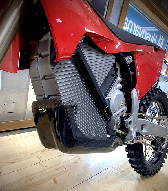 P3 Carbon Fiber Skid Plate Stark Varg (All Models) / EX / SuperMoto 2022 - 2026 | Integrated Linkage Guard (See PN 300002 for NO Linkage Protection)