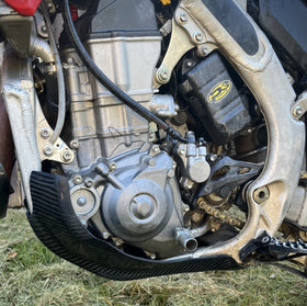 P3 Carbon Enduro Skid Plate | Honda CRF 450 R/RX/RWE | 2021 - 2026 (See Fitment Chart) | With Linkage Guard!  (See Product 305076 for NO Linkage) - 0