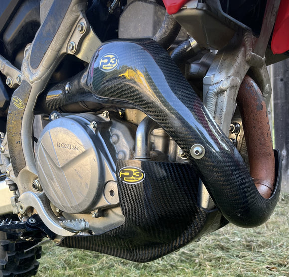 P3 Carbon Enduro Skid Plate | Honda CRF 450 R/RX/RWE | 2021 - 2026 (See Fitment Chart) | NO Linkage Guard!  (See Product 305075 for Linkage)