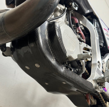 P3 Carbon Skid Plate Yamaha NEW DESIGN IN 2025!  YZ250 2006 - 2026 | YZ250X 2016 - 2026 (Integrated Linkage Guard - See Product 307061 for NO Linkage) - 0