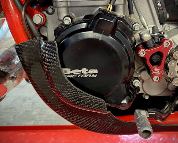 P3 Carbon Skid Plate Beta 250|300 RR/RX | 2020 - 2026 (Including Race / X-PRO Models) | WITH Linkage Protection