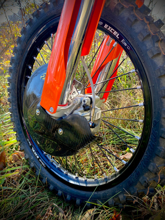 P3 Carbon Front Brake Disc Guard | KTM / Husqvarna / GasGas | 2016 - 2026 (See Fitment Chart)