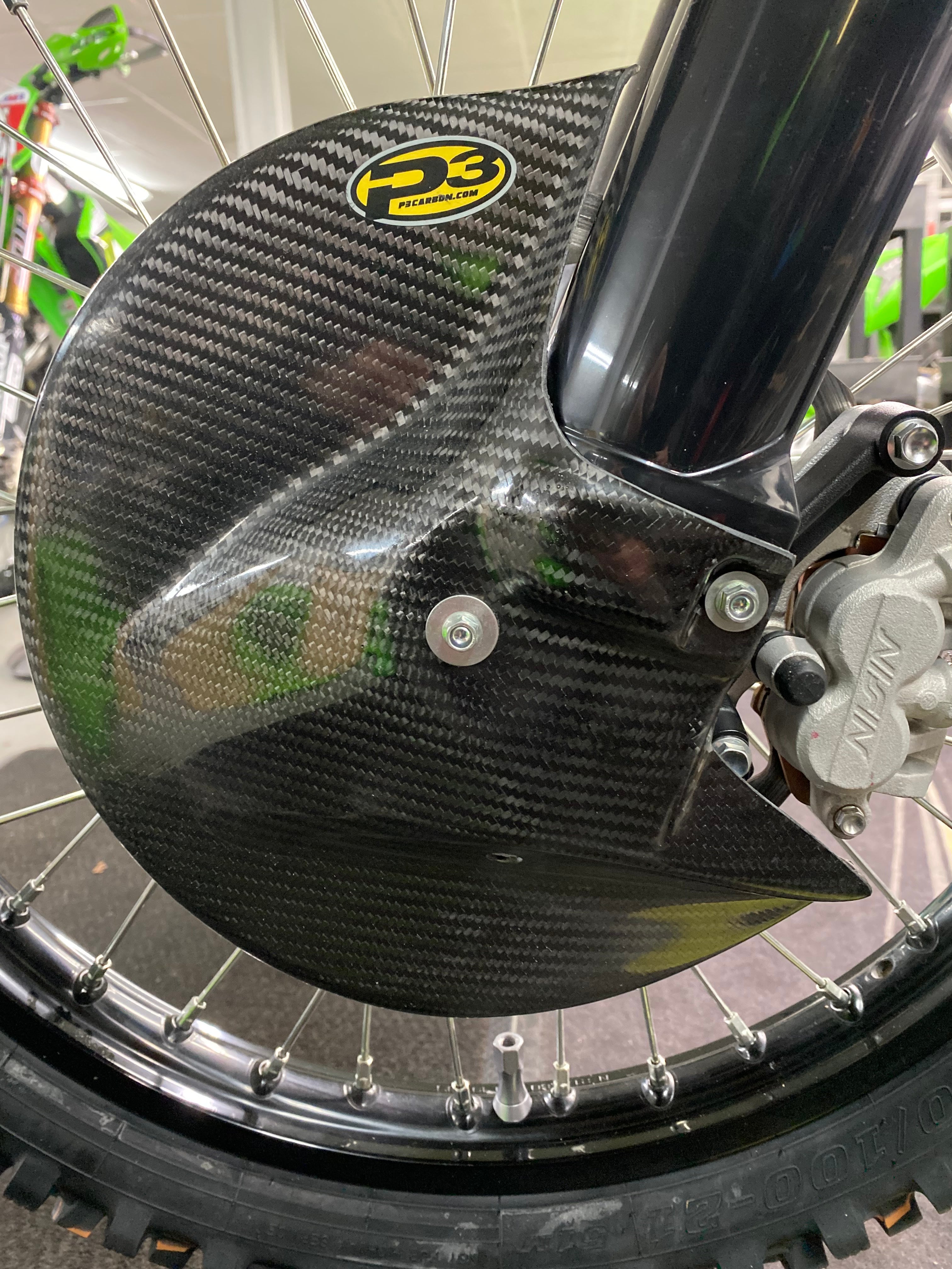 P3 Carbon Front Brake Guard | KX250 / 450 Models | 2019 - 2024 (See Fitment Chart)