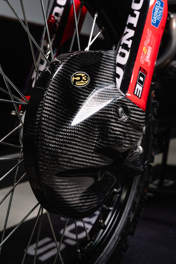 P3 Carbon Front Brake Guard | 250/450 R/RX/RWE | 2014 - 2026 (See Fitment Chart)