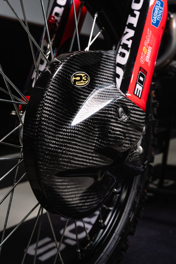 P3 Carbon Front Brake Guard | 250/450 R/RX/RWE | 2014 - 2026 (See Fitment Chart)