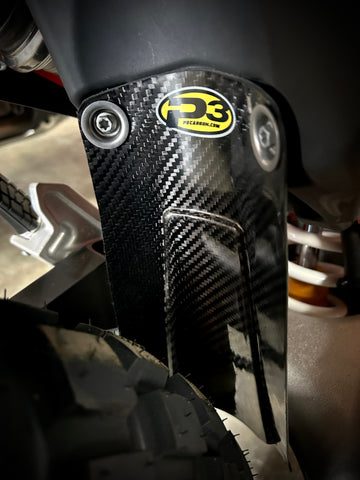 P3 Carbon Mud Flap & Shock Guard | KTM/HUSQ/GasGas 690-700-701 | 2016 - 2026 Models (See Fitment Tab) - 0