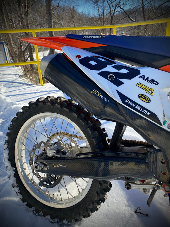 P3 Carbon Muffler Guard KTM / HUSQ / GasGas 4T | 2022 - 2026