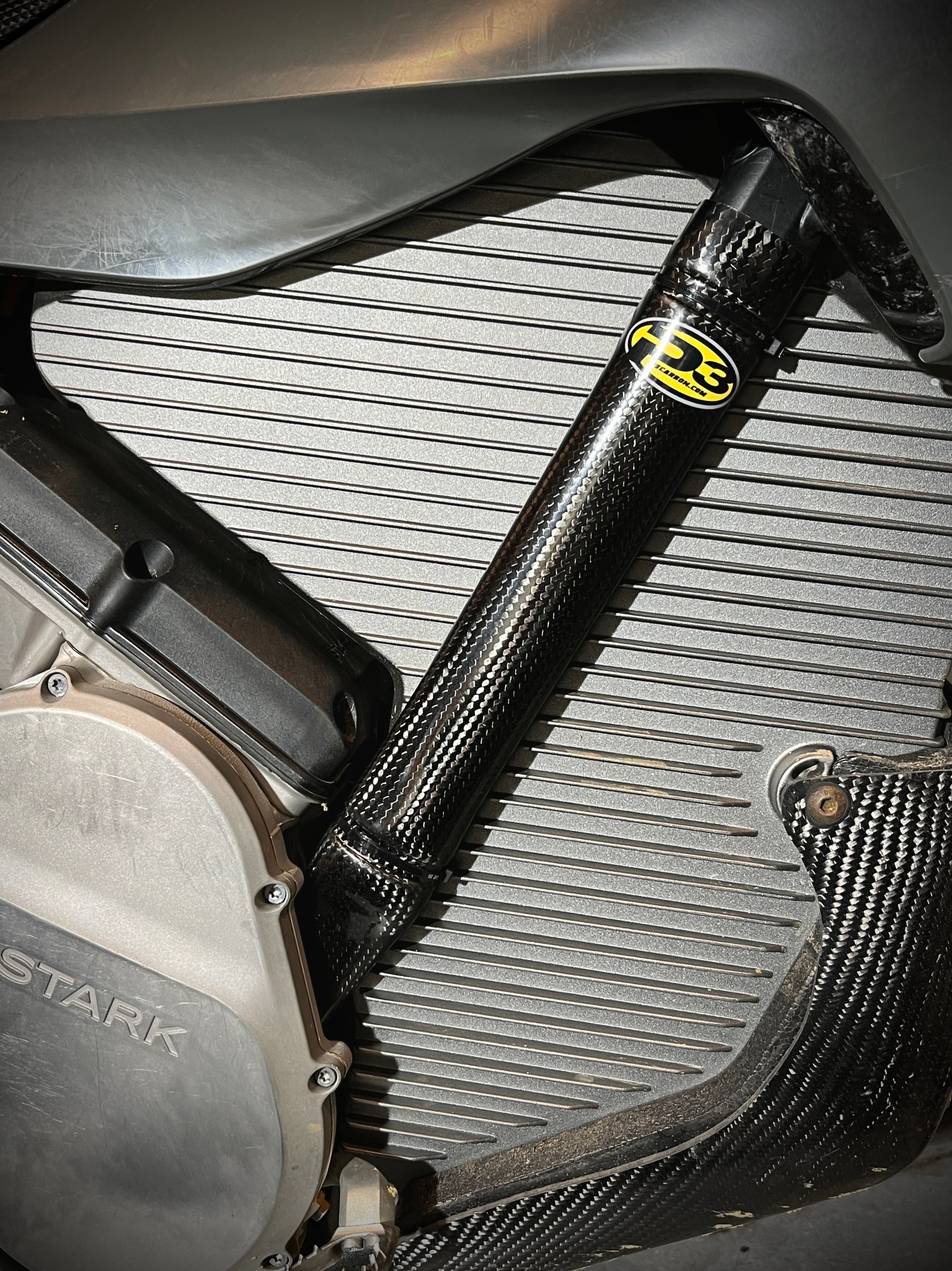 P3 Carbon Fiber Frame Battery Guards | Stark Varg & EX (Set of 2) | 2022 - 2026