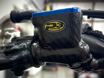 P3 Carbon Honda Front Brake Reservoir Protector 250/450 R|RX| RWE | 2005 - 2026 (See Fitment Chart)