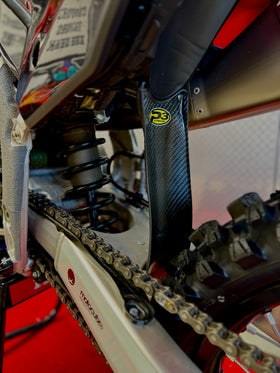 P3 Carbon Mud Flap & Shock Guard | Honda 250/450 Models | 2021 - 2026 (See Description / Fitment Chart)