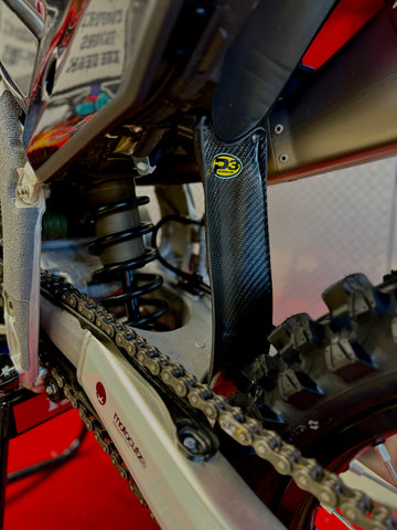 P3 Carbon Mud Flap & Shock Guard | Honda 250/450 Models | 2021 - 2026 (See Description / Fitment Chart)