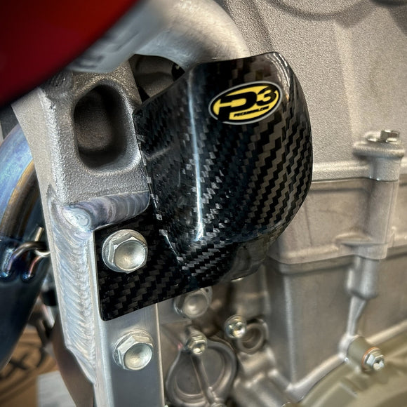 P3 Carbon Radiator Hose Cover Ducati Desmo | 450MX 2025 - 2026 | 450 EDX 2025 - 2026 |