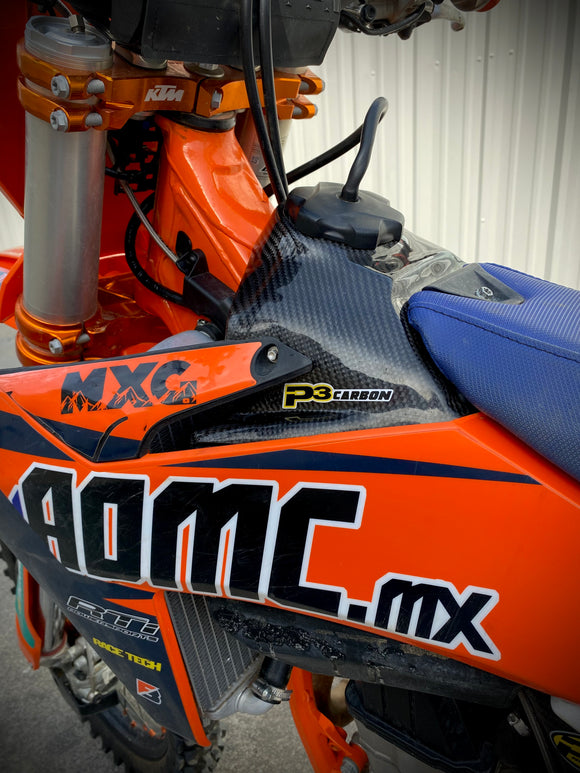 P3 Carbon Upper Fuel Tank Cover KTM | 2023 - 2026 (See Fitment Chart)