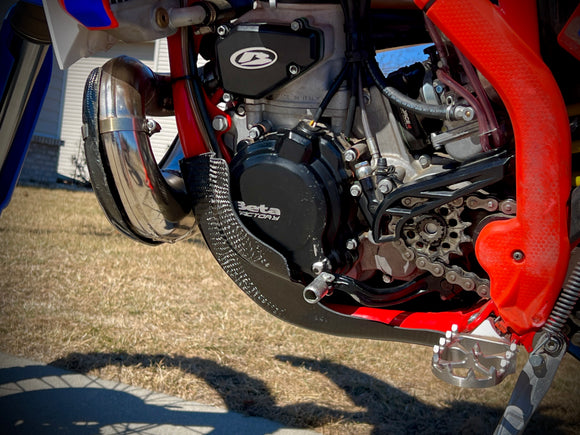 P3 Carbon Skid Plate Beta 250|300 RR/RX | 2020 - 2026 (Including Race / X-PRO Models) | WITH Linkage Protection