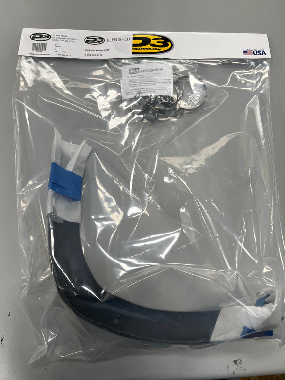 BLEMISHED GRADE B | P3 Carbon Heat Shield MAXCoverage: KTM 350 EXC-F/XW-F | HUSQ FE 350(S)(W) | GasGas ES/EC 350F | 2024 - 2026