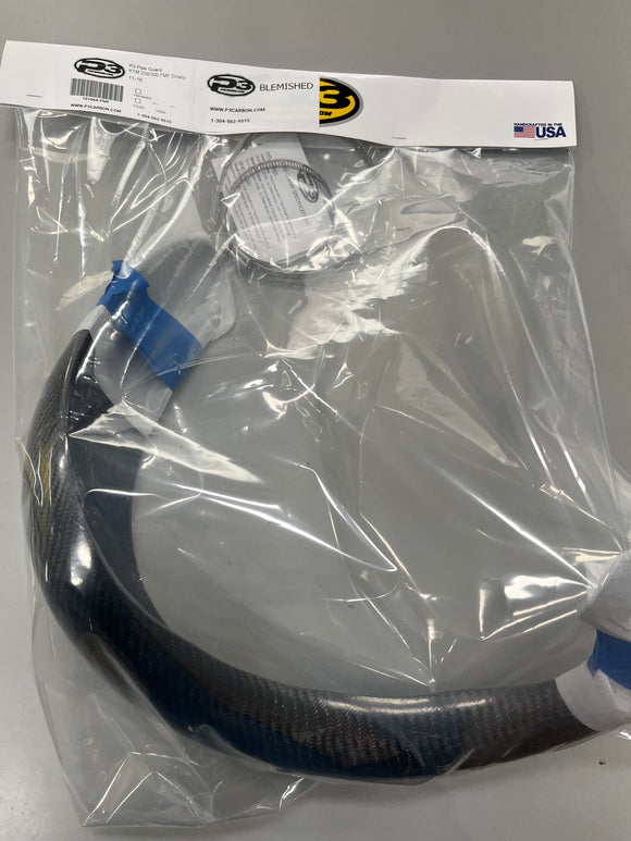 BLEMISHED GRADE B | P3 Carbon Pipe Guard STOCK/FMF Gnarly | HUSA TE 250/300 2012-2014 | HUSQ TC 250 2014-2016 | TE 250/300 2014-2016 | KTM 250 SX/XC/XC-W 2011-2016 | 300 XC/XC-W 2011-2016