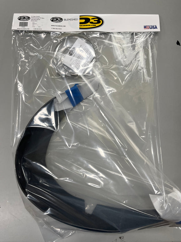 BLEMISHED GRADE B | P3  Carbon Pipe Guard MAXCoverage: Beta 250/300 RR/RX Enduro & Racing | 2019 - 2026 (Including RACE / X-PRO Models)