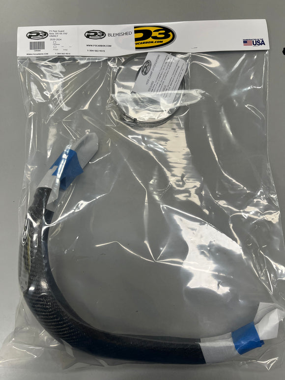 BLEMISHED GRADE B | P3 Carbon Pipe Guard Beta 200 RR/RACE/X-PRO | FMF GNARLY | 2020 - 2026