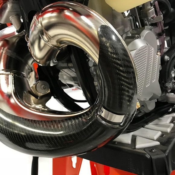 P3 Carbon Pipe Guard STOCK: KTM/HQV/GASGAS Multiple 250/300 Models | 2019-2023 (See Fitment Chart)