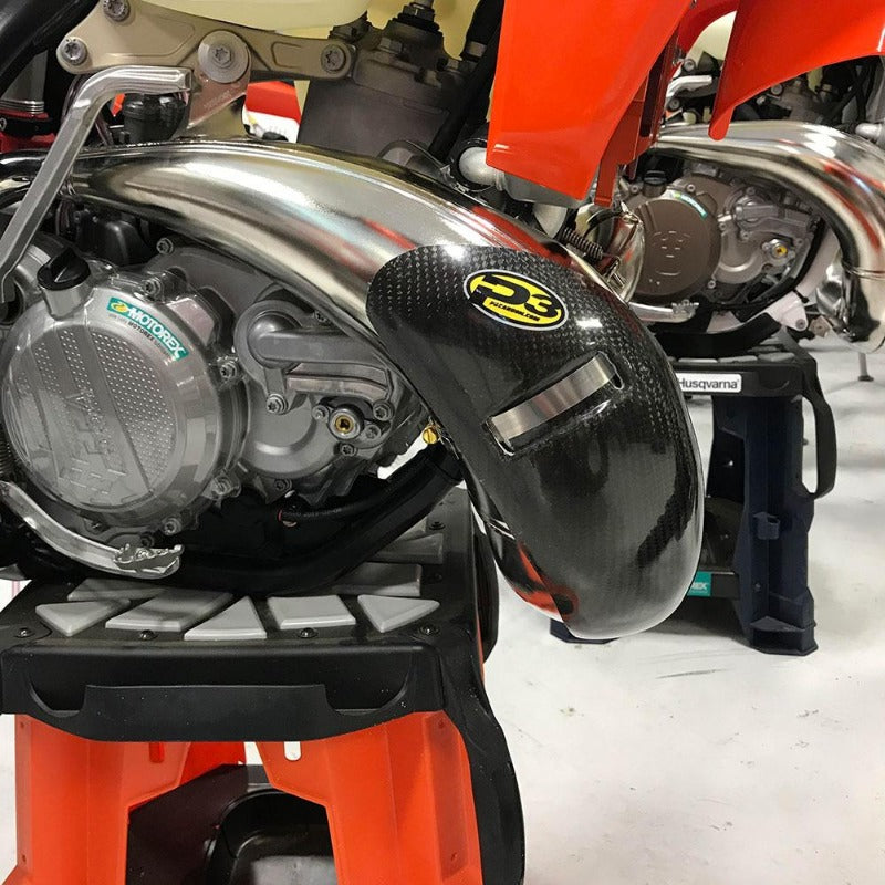 P3 Carbon Pipe Guard STOCK: KTM/HQV/GASGAS Multiple 250/300 Models | 2019-2023 (See Fitment Chart)-6
