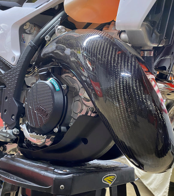 P3 Carbon Pipe Guard MAXCoverage KTM / Husqvarna / GasGas 250/300 Models | 2023 - 2026 (See Fitment Chart)