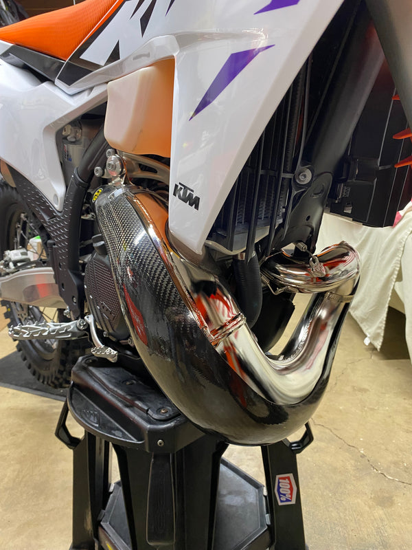 P3 Carbon Pipe Guard MAXCoverage KTM / Husqvarna / GasGas 250/300 Models | 2023 - 2024 (See Fitment Chart)