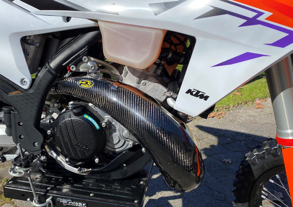 P3 Carbon Pipe Guard MAXCoverage KTM / Husqvarna / GasGas 250/300 Models | 2023 - 2026 (See Fitment Chart)