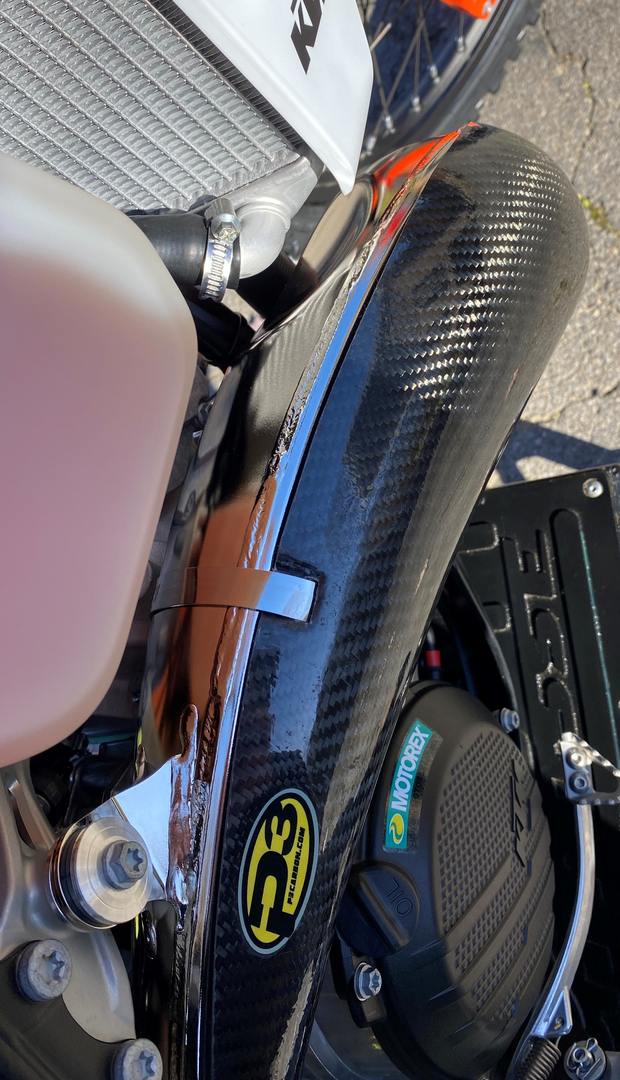 P3 Carbon Pipe Guard MAXCoverage KTM / Husqvarna / GasGas 250/300 Mode