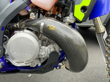 P3 Carbon MAXCoverage Pipe Guard | Stock/FMF: Sherco SC 250/300 2021-2022 | SE250/300 2021-2022