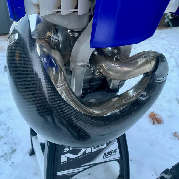 P3 Carbon Pipe Guard FMF: Yamaha YZ250 1999-2023 | YZ250X 2015-2023