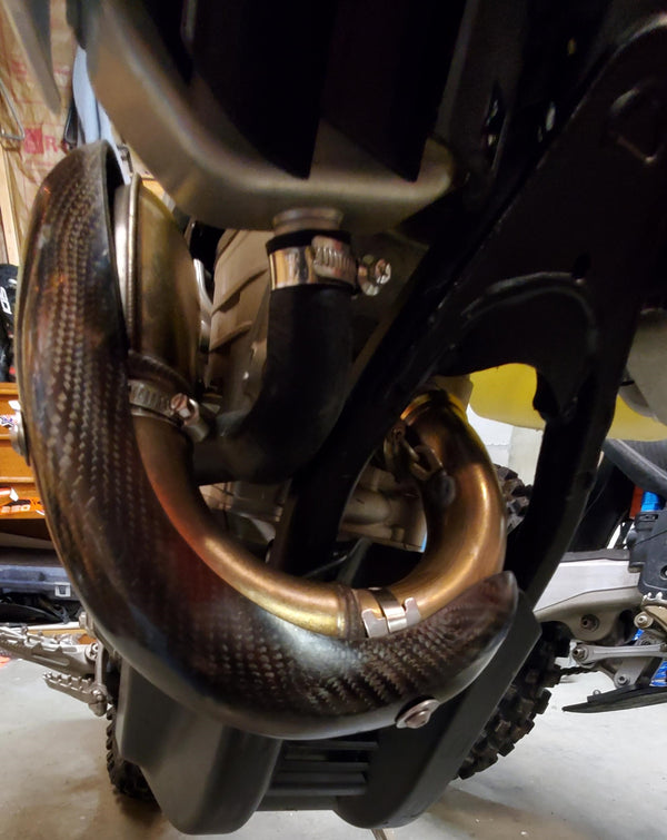 P3 Carbon Heat Shield KTM 250 XC-F / 250 SX-F 2023 - 2024 | HUSQ FC250 2023 - 2024 | GasGas 250F 2024 Models (See Fitment Chart)