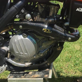 P3 Carbon Heat Shield KTM 450 SX-F Factory Edition 2015-2017  | HUSQ FC/FX 450 2016-2018 KTM 450 SX-F/XC-F 2016-2018 w/FMF MegaBomb - 0