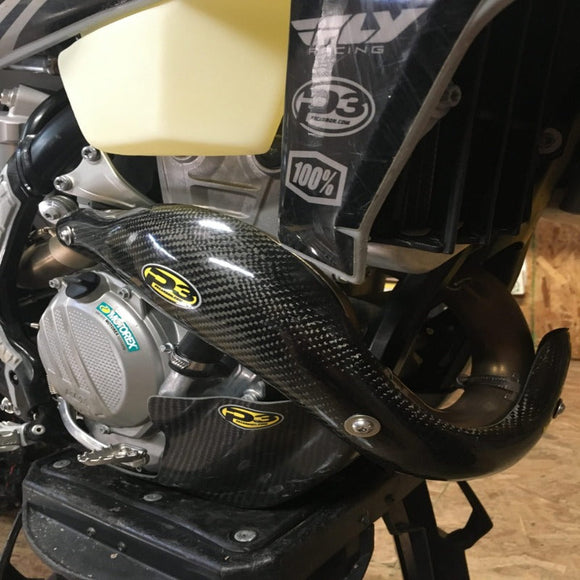P3 Carbon MAXCoverage Heat Shield | KTM & HSQV 350 | 2019-2022 (See Fitment Chart)