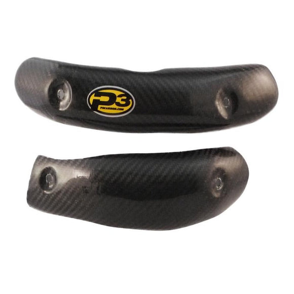 P3 Carbon Heat Shield Yamaha / Fantic YZ250/450 F/FX/WR (Stock / FMF / Yoshi) | 2014 - 2026 2-Piece (See Fitment Chart)