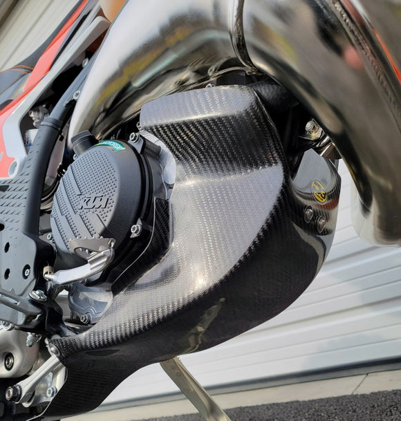 P3 Carbon Fiber Skid Plate KTM 250/300 | HUSQ 250/300 2023 - 2024 | GasGas 250/300 2024 (See Fitment Chart) NO Integrated Linkage Guard (See Product 301083 for Linkage Guard)