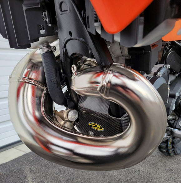 P3 Carbon Fiber Skid Plate KTM 250/300 | HUSQ 250/300 2023 - 2024 | GasGas 250/300 2024 (See Fitment Chart) NO Integrated Linkage Guard (See Product 301083 for Linkage Guard)