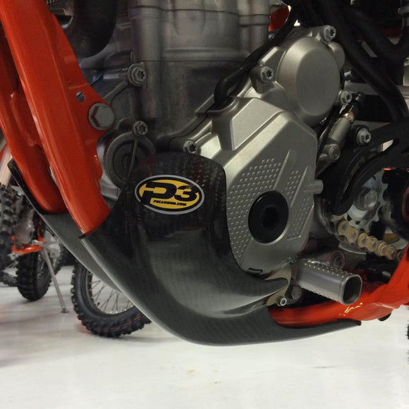 P3 Carbon Hybrid Skid Plate KTM/HUSQ  2015 (Factory Edition SX-F) | 2016-2018 250/350 SX-F/XC-F | FC/FX